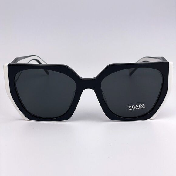 NEW Prada  PR15WS 09Q5S0 Black White Dark Gray Square Women Sunglasses main image 10